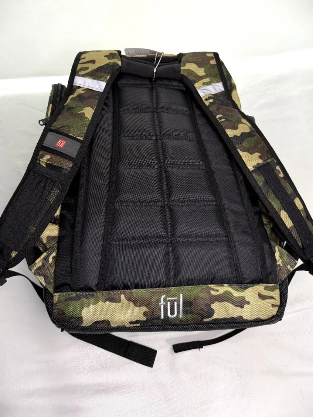 FŪL Refugee backpack woodland camouflage pattern 19.5 x 12.5 x 5.5  NWT